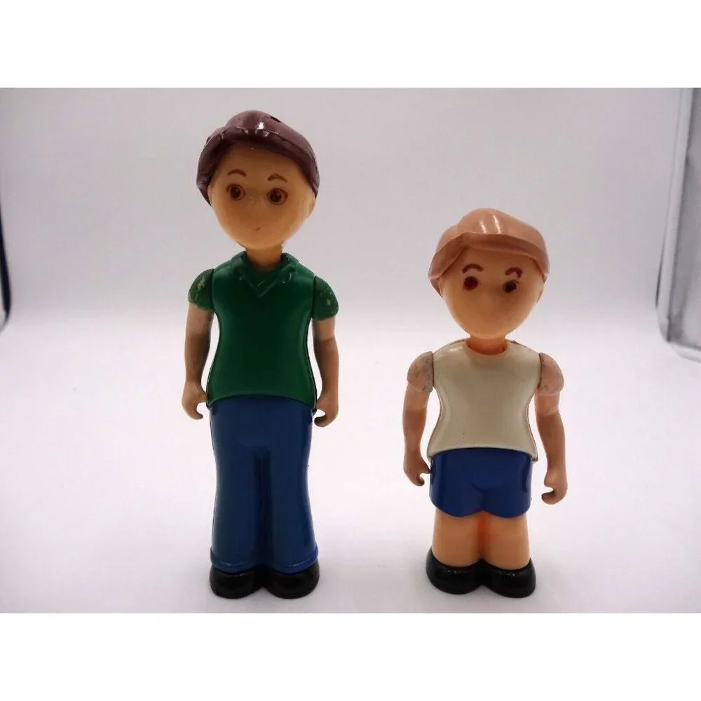 Little Tikes Dollhouse Little Boy Brother White Shirt Big Boy Brother Green Shir
